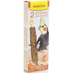 2 Sticks Perruches Miel/Oeufs - Benelux à 1,90 € - Kinlys - 16251 - Snacks