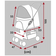 Poussette avec 4 roues - Trixie à 79,95 € - Trixie - 28959 - Autres