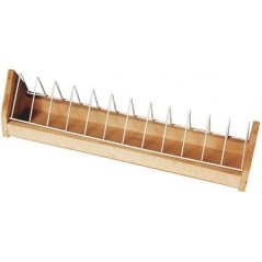 Mangeoire en bois avec grille basculante 60cm - Natural à 19,25 € - Natural - 90003109 - Mangeoires