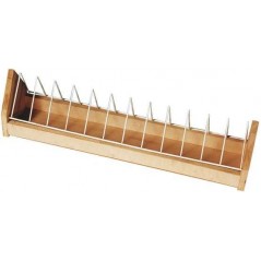 Mangeoire en bois avec grille basculante 100cm - Natural à 29,85 € - Natural - 90003111 - Mangeoires
