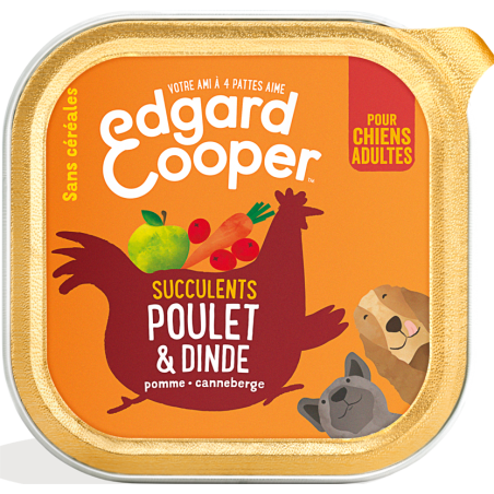 Barquette Adult Poulet & Dinde 300gr - Edgard & Cooper 9484846 Edgard & Cooper 3,00 € Ornibird