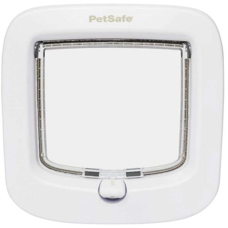 PetSafe Chatière à verrouillage manuel 4 positions Blanc 21,9x21,9cm - Pet Solutions