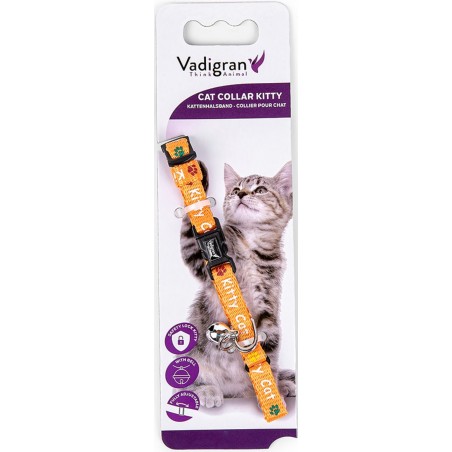 Collier chat Kitty Cat Orange 16-25cmx8mm - Vadigran