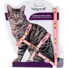 Harnais+Laisse Kitty Cat Rose 15-22/30-32cm+120cm - Vadigran à 10,20 € - Vadigran - 16597 - Harnais