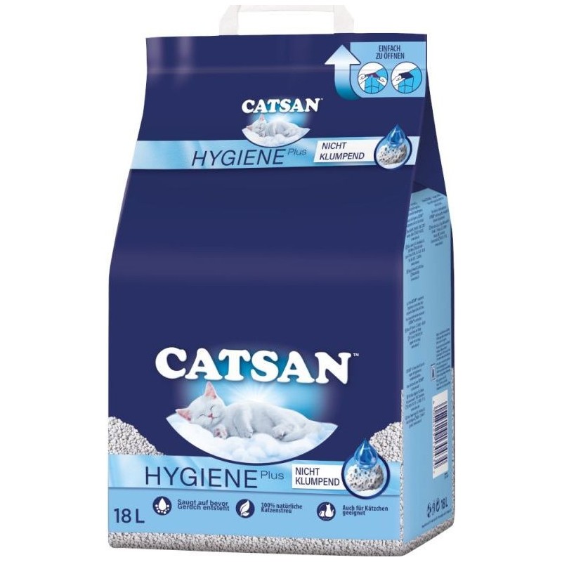 Litière Hygiène Plus non agglomérante 20L - Catsan