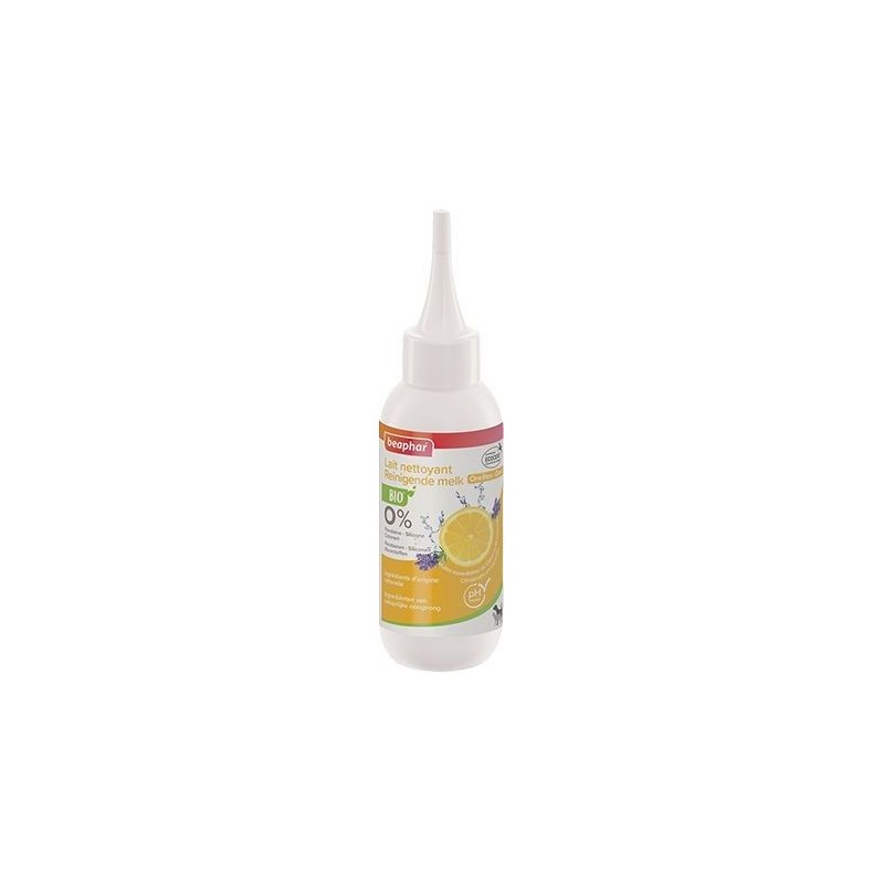 Lait nettoyant pour oreilles chien & chat Citron Bio et Lavandin 100ml - Beaphar