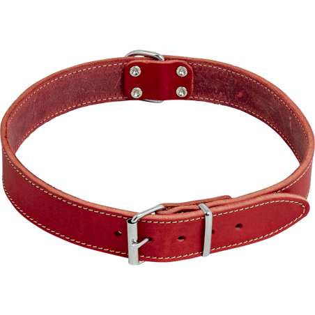 Cuir Gras Collier Rouge-30mmx60cm/tour de cou 46-53cm - Jack and Vanilla à 28,65 € - Jack and Vanilla - 45/7806 - Cuir de luxe