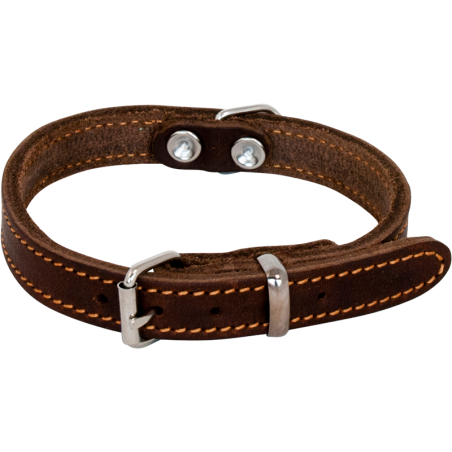 Cuir Gras Collier Brun-20mmx50cm/tour de cou 39-43cm - Jack and Vanilla à 23,00 € - Jack and Vanilla - 45/7004 - Cuir de luxe