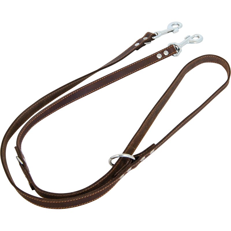 Cuir Gras Laisse de dressage Brun-18mmx200cm - Jack and Vanilla