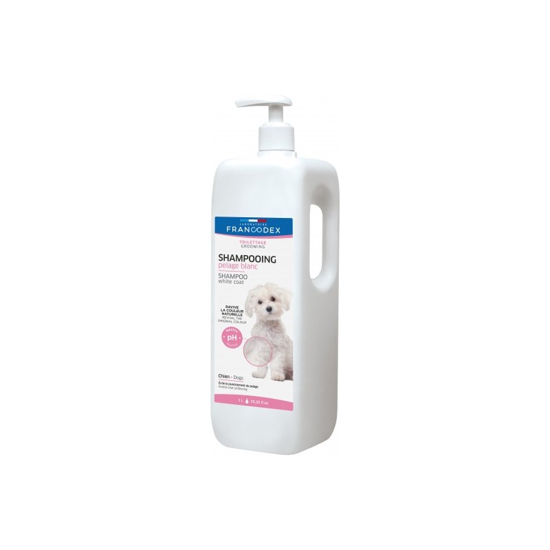 Shampooing Pelage Blanc pour chiens 1L - Francodex