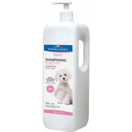 Shampooing Pelage Blanc pour chiens 1L - Francodex à 17,00 € - Francodex - 172441 - Shampooings & parfums