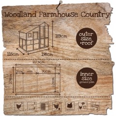 Poulaillier FarmHouse Country 198x118x183cm - Woodland à 630,00 € - Duvo + - 603004 - Poulailliers