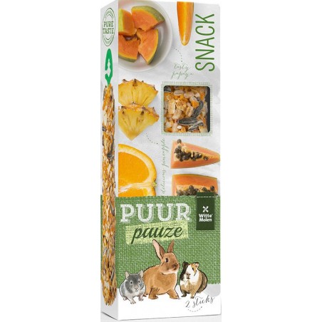 Puur Pauze Orange et Papaye 2pcs - Witte Molen à 2,85 € - Witte Molen - 654838 - Snacks aux épices, fruits & légumes