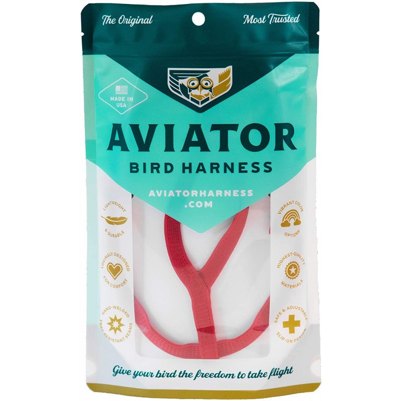 Harnais pour perroquet AVIATOR Mini Rouge