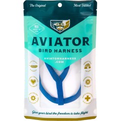 Harnais pour perroquet AVIATOR Mini Bleu à 39,95 € - The Aviator Flight Line - AV00169 - Harnais