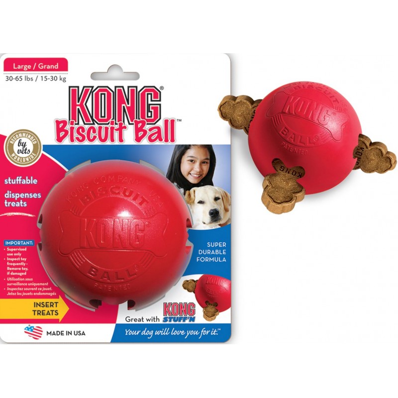 Kong Ball Biscuit Rouge S - Kong