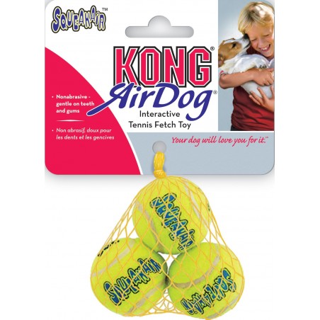 Kong Air Squeakair Ball 3pcs jaune M - Kong