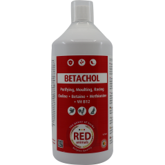 Betachol (couleur rouge avec B-vitamines, foie, plumage) 1L - Red Animals à 26,50 € - Red Animals - RP002 - Red Pigeon - Prod...