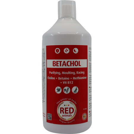 Betachol (couleur rouge avec B-vitamines, foie, plumage) 1L - Red Animals