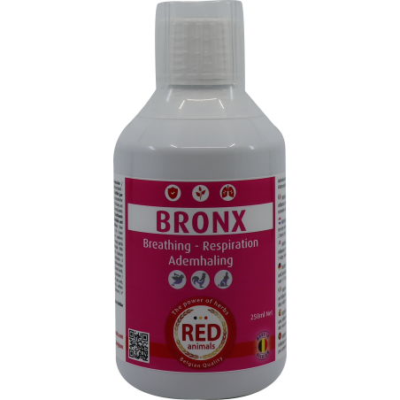 Bronx (voies respiratoires) 250ml - Red Animals à 14,90 € - Red Animals - RV004 - Red Bird - Produits pour oiseaux