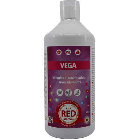 Vega (tout inclus: vitamines, acides aminés, électrolytes) 1L - Red Animals à 34,90 € - Red Animals - 31121 - Red Pigeon - Pr...