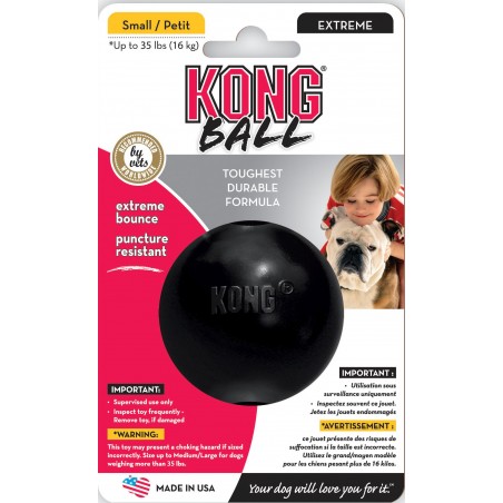 Kong Extreme Ball noir S - Kong à 12,75 € - Kong - 74012260 - Kong