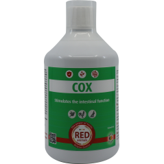 Cox (santé intestinale) 500ml - Red Animals à 19,90 € - Red Animals - RP004 - Red Pigeon - Produits pour pigeons (et oiseaux)