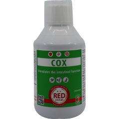 Cox (santé intestinale) 250ml - Red Animals à 14,90 € - Red Animals - RB002 - Red Bird - Produits pour oiseaux