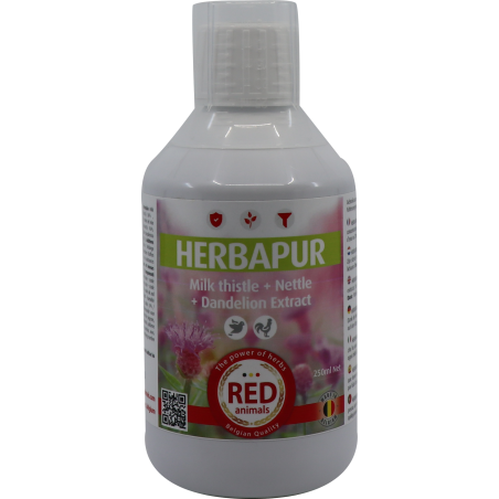 Herbapur, extraits de chardon-marie, pissenlit et ortie 250ml - Red Animals 31145 Red Animals 15,80 € Ornibird
