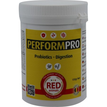 Perform Pro (green clay, oils essentiëlle, probiotics) - 150gm - Red Pigeon for pigeons and birds RAPform Red Animals 10,50 €...