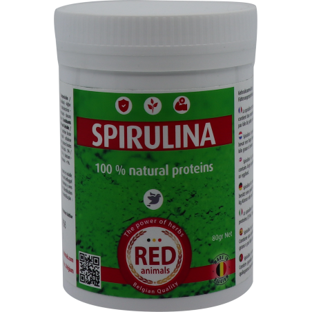 Spirulina (a source of proteins, algae) 80gr - Red Bird to birds RB009 Red Animals 9,50 € Ornibird