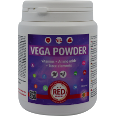 Vega Powder 500gr - Complexe hyper concentré de vitamines - Red Animals à 19,50 € - Red Animals - 31151 - The Red Pigeon-Bird