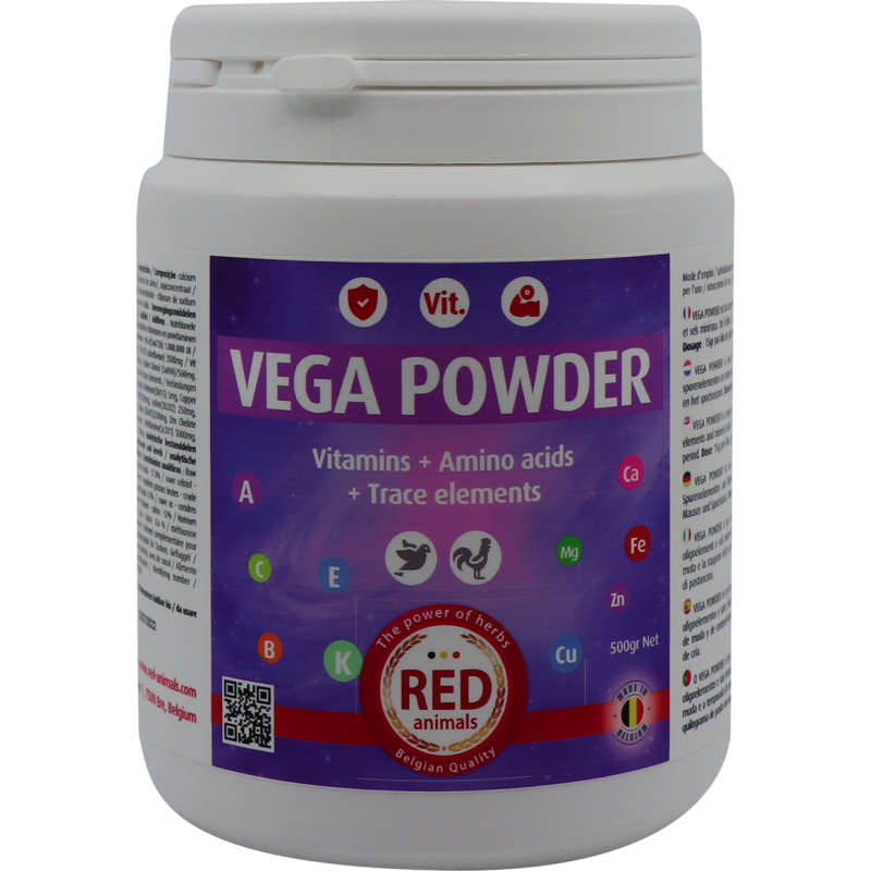 Vega Powder 500gr - Complexe hyper concentré de vitamines - Red Animals