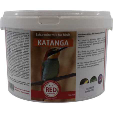 Katanga (mélange mineraux pour oiseaux) 3kg - Red Animals