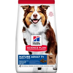 Science Plan aliment pour Chien Adulte Mature 7+ Medium à l'Agneau et au Riz 12kg - Hill's à 79,28 € - Hill's - 604288 - Hill's