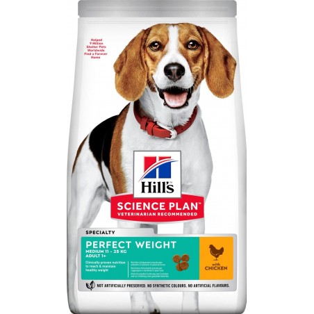 Science Plan aliment pour Chien Adulte Medium Perfect Weight au Poulet 12kg - Hill's 604297 Hill's 82,75 € Ornibird