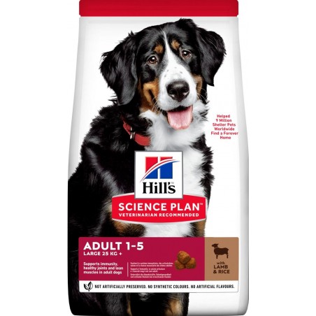 Science Plan aliment pour Chien Adulte de Grande Race à l'Agneau et au Riz 12kg - Hill's à 75,75 € - Hill's - 604310 - Hill's