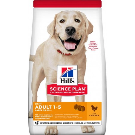 Science Plan aliment pour Chien Adulte de Grande Race Light au Poulet 18kg - Hill's 604312 Hill's 96,25 € Ornibird