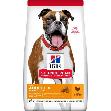 Science Plan aliment pour Chien Adulte Medium Light au Poulet 2,5kg - Hill's à 27,95 € - Hill's - 604282 - Hill's