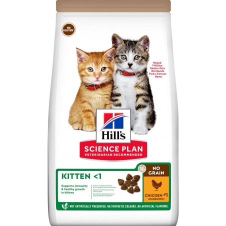 Science Plan NO GRAIN aliment pour Chaton au Poulet 1,5kg - Hill's 605366 Hill's 29,50 € Ornibird