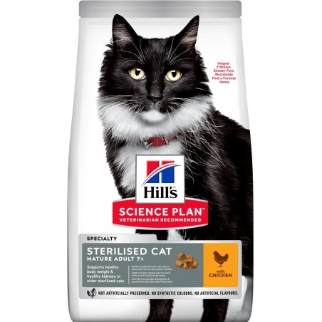 Science Plan aliment pour Chat Adulte Mature Stérilisé Poulet 3kg - Hill's