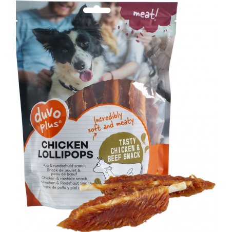 Sucettes de poulet 400gr +/-15st - Duvo+ à 17,95 € - Duvo + - 11958 - Snacks à la viande