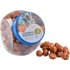 Boulettes poulet & riz 500gr +/-111st - Duvo+ à 19,95 € - Duvo + - 12000 - Snacks à la viande