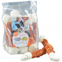 Os de peau de boeuf & poulet 1kg +/-13st - Duvo+ à 40,00 € - Duvo + - 11998 - Os à mâcher