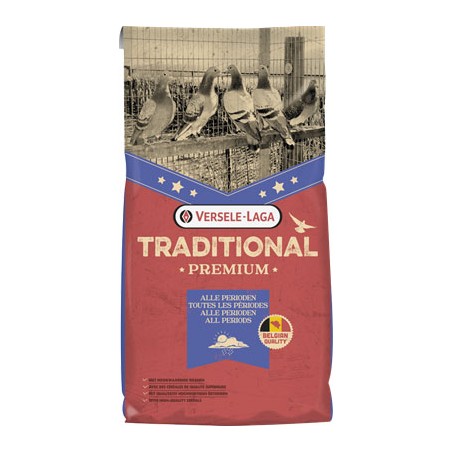 Traditional Premium - Mélange de haute qualité pour jeunes pigeons, avec du petit maïs cribs 20kg à 19,30 € - Versele-Laga - ...