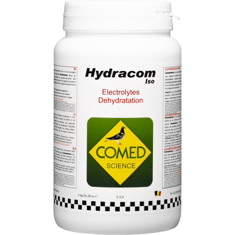 Hydracom Iso, formule de réhydratation à base d'électrolytes 1kg - Comed