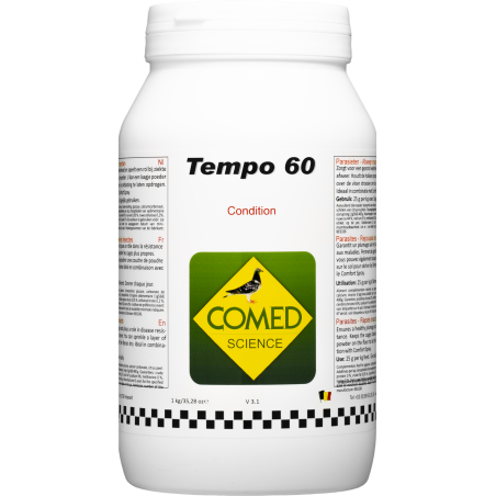 Tempo 60, assure une parfaite santé globale des pigeons 1kg - Comed à 67,50 € - Comed - 88950 - Complément Alimentaire