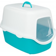 Bac à litière Vico, avec couvercle Turquoise/Blanc 40x40x56cm - Trixie à 17,00 € - Trixie - 40275 - Bacs à chat