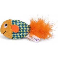 Jouet chat Fancy Poisson vert à carreaux 13cm - Vadigran à 4,65 € - Vadigran - 17157 - Souris et peluche