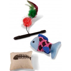 Jouet chat Fish and Fun 3x - Vadigran à 4,65 € - Vadigran - 14307 - Souris et peluche